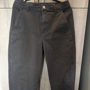 Everlane Black Barrel Pants Organic Cotton 10 Regular